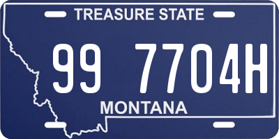 MT license plate 997704H