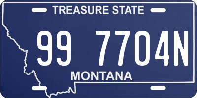 MT license plate 997704N