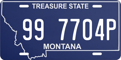 MT license plate 997704P