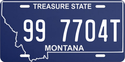 MT license plate 997704T