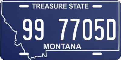 MT license plate 997705D