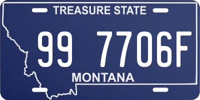 MT license plate 997706F