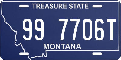 MT license plate 997706T