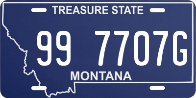 MT license plate 997707G