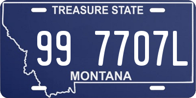 MT license plate 997707L