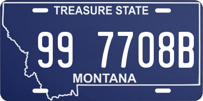 MT license plate 997708B