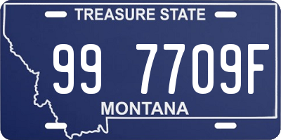 MT license plate 997709F