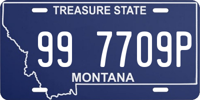 MT license plate 997709P