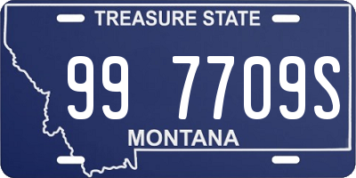 MT license plate 997709S