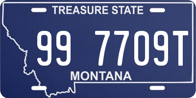 MT license plate 997709T