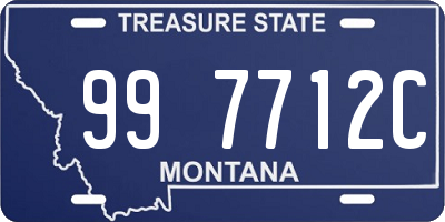 MT license plate 997712C