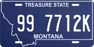 MT license plate 997712K