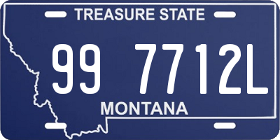 MT license plate 997712L