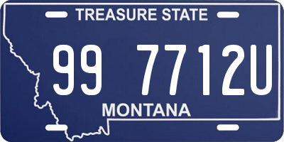 MT license plate 997712U