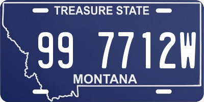 MT license plate 997712W