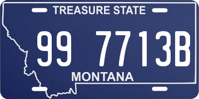 MT license plate 997713B