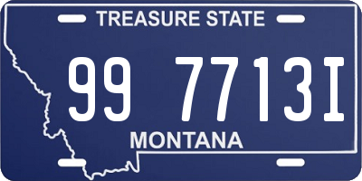 MT license plate 997713I