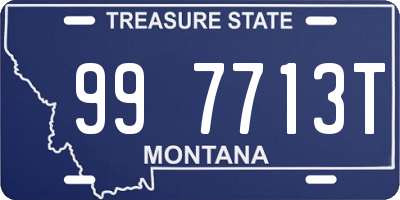 MT license plate 997713T