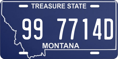 MT license plate 997714D