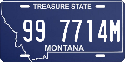 MT license plate 997714M