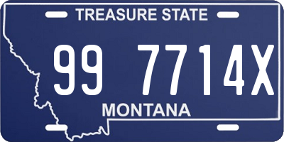 MT license plate 997714X