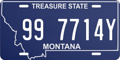 MT license plate 997714Y