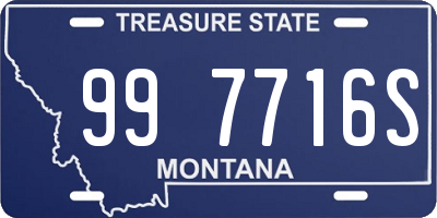 MT license plate 997716S