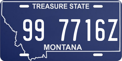 MT license plate 997716Z