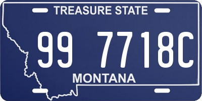 MT license plate 997718C