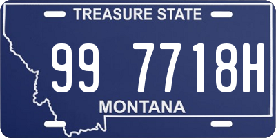 MT license plate 997718H