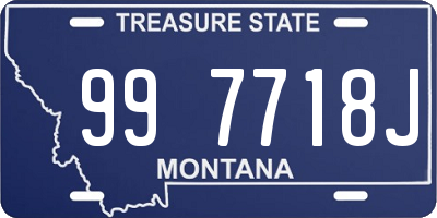 MT license plate 997718J