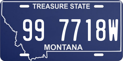 MT license plate 997718W