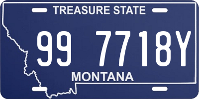 MT license plate 997718Y