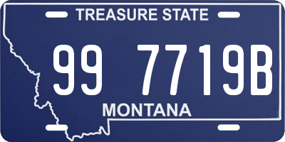 MT license plate 997719B