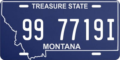 MT license plate 997719I