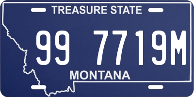 MT license plate 997719M