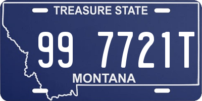 MT license plate 997721T