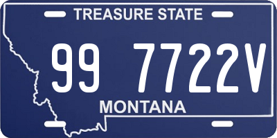 MT license plate 997722V