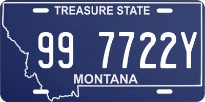 MT license plate 997722Y