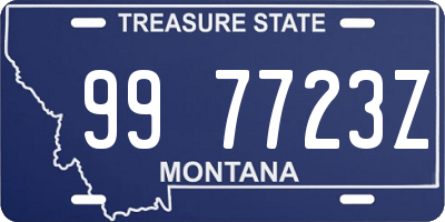 MT license plate 997723Z