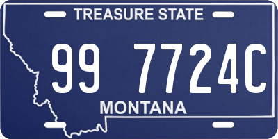 MT license plate 997724C