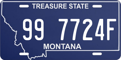 MT license plate 997724F