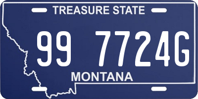 MT license plate 997724G