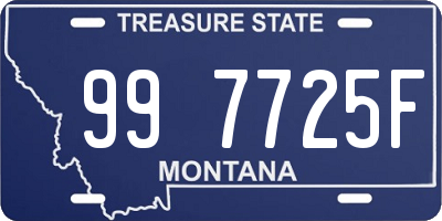 MT license plate 997725F