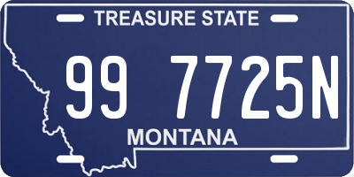 MT license plate 997725N