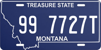 MT license plate 997727T