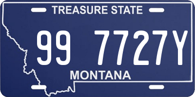 MT license plate 997727Y