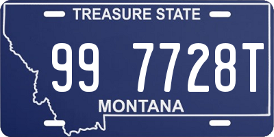 MT license plate 997728T