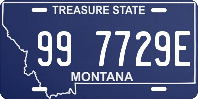 MT license plate 997729E