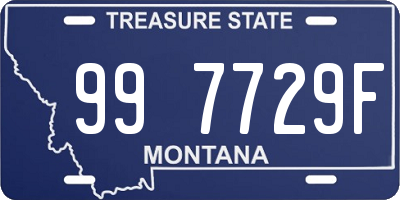 MT license plate 997729F